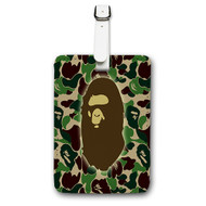 Onyourcases A Bathing Ape Custom Luggage Tags Personalized Name PU Leather Luggage Tag With Strap Awesome Top Baggage Hanging Suitcase Bag Tags Name ID Labels Travel Bag Accessories
