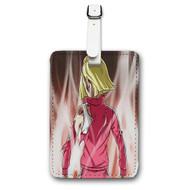 Onyourcases Android 18 Dragon Ball Super Custom Luggage Tags Personalized Name PU Leather Luggage Tag With Strap Awesome Top Baggage Hanging Suitcase Bag Tags Name ID Labels Travel Bag Accessories