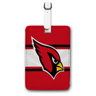 Onyourcases Arizona Cardinals NFL Custom Luggage Tags Personalized Name PU Leather Luggage Tag With Strap Awesome Top Baggage Hanging Suitcase Bag Tags Name ID Labels Travel Bag Accessories