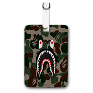 Onyourcases Bape Camo Custom Luggage Tags Personalized Name PU Leather Luggage Tag With Strap Awesome Top Baggage Hanging Suitcase Bag Tags Name ID Labels Travel Bag Accessories