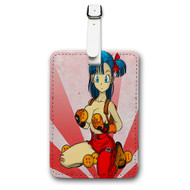 Onyourcases Bulma Dragon Ball Custom Luggage Tags Personalized Name PU Leather Luggage Tag With Strap Awesome Top Baggage Hanging Suitcase Bag Tags Name ID Labels Travel Bag Accessories