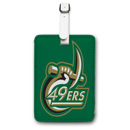 Onyourcases Charlotte 49ers Custom Luggage Tags Personalized Name PU Leather Luggage Tag With Strap Awesome Top Baggage Hanging Suitcase Bag Tags Name ID Labels Travel Bag Accessories