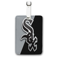 Onyourcases Chicago White Sox MLB Custom Luggage Tags Personalized Name PU Leather Luggage Tag With Strap Awesome Top Baggage Hanging Suitcase Bag Tags Name ID Labels Travel Bag Accessories