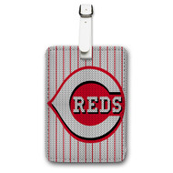 Onyourcases Cincinnati Reds MLB Custom Luggage Tags Personalized Name PU Leather Luggage Tag With Strap Awesome Top Baggage Hanging Suitcase Bag Tags Name ID Labels Travel Bag Accessories