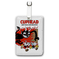 Onyourcases Cuphead Arts Custom Luggage Tags Personalized Name PU Leather Luggage Tag With Strap Awesome Top Baggage Hanging Suitcase Bag Tags Name ID Labels Travel Bag Accessories