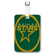 Onyourcases Dallas Stars NHL Custom Luggage Tags Personalized Name PU Leather Luggage Tag With Strap Awesome Top Baggage Hanging Suitcase Bag Tags Name ID Labels Travel Bag Accessories