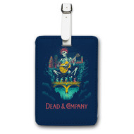 Onyourcases Dead Company Grateful Dead Custom Luggage Tags Personalized Name PU Leather Luggage Tag With Strap Awesome Top Baggage Hanging Suitcase Bag Tags Name ID Labels Travel Bag Accessories