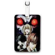Onyourcases Death Note Anime Custom Luggage Tags Personalized Name PU Leather Luggage Tag With Strap Awesome Top Baggage Hanging Suitcase Bag Tags Name ID Labels Travel Bag Accessories