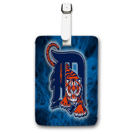 Onyourcases Detroit Tigers MLB Custom Luggage Tags Personalized Name PU Leather Luggage Tag With Strap Awesome Top Baggage Hanging Suitcase Bag Tags Name ID Labels Travel Bag Accessories