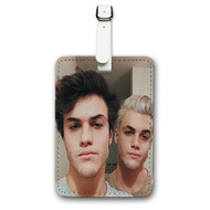 Onyourcases Dolan Twins Arts Custom Luggage Tags Personalized Name PU Leather Luggage Tag With Strap Awesome Top Baggage Hanging Suitcase Bag Tags Name ID Labels Travel Bag Accessories