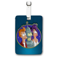 Onyourcases Futurama Custom Luggage Tags Personalized Name PU Leather Luggage Tag With Strap Awesome Top Baggage Hanging Suitcase Bag Tags Name ID Labels Travel Bag Accessories