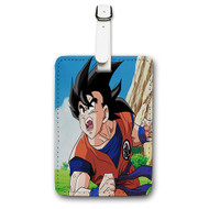 Onyourcases Goku dragon ball z Custom Luggage Tags Personalized Name PU Leather Luggage Tag With Strap Awesome Top Baggage Hanging Suitcase Bag Tags Name ID Labels Travel Bag Accessories
