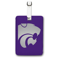 Onyourcases Kansas State Wildcats Custom Luggage Tags Personalized Name PU Leather Luggage Tag With Strap Awesome Top Baggage Hanging Suitcase Bag Tags Name ID Labels Travel Bag Accessories