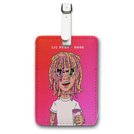 Onyourcases Lil Pump Boss Custom Luggage Tags Personalized Name PU Leather Luggage Tag With Strap Awesome Top Baggage Hanging Suitcase Bag Tags Name ID Labels Travel Bag Accessories