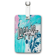 Onyourcases logang pastel Custom Luggage Tags Personalized Name PU Leather Luggage Tag With Strap Awesome Top Baggage Hanging Suitcase Bag Tags Name ID Labels Travel Bag Accessories