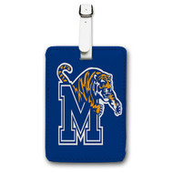 Onyourcases Memphis Tigers Custom Luggage Tags Personalized Name PU Leather Luggage Tag With Strap Awesome Top Baggage Hanging Suitcase Bag Tags Name ID Labels Travel Bag Accessories