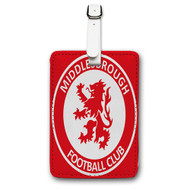 Onyourcases Middlesbrough FC Custom Luggage Tags Personalized Name PU Leather Luggage Tag With Strap Awesome Top Baggage Hanging Suitcase Bag Tags Name ID Labels Travel Bag Accessories
