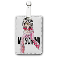 Onyourcases moschino Custom Luggage Tags Personalized Name PU Leather Luggage Tag With Strap Awesome Top Baggage Hanging Suitcase Bag Tags Name ID Labels Travel Bag Accessories