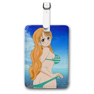 Onyourcases Nami One Piece Custom Luggage Tags Personalized Name PU Leather Luggage Tag With Strap Awesome Top Baggage Hanging Suitcase Bag Tags Name ID Labels Travel Bag Accessories