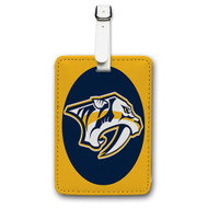 Onyourcases Nashville Predators NHL Custom Luggage Tags Personalized Name PU Leather Luggage Tag With Strap Awesome Top Baggage Hanging Suitcase Bag Tags Name ID Labels Travel Bag Accessories