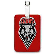 Onyourcases New Mexico Lobos Custom Luggage Tags Personalized Name PU Leather Luggage Tag With Strap Awesome Top Baggage Hanging Suitcase Bag Tags Name ID Labels Travel Bag Accessories