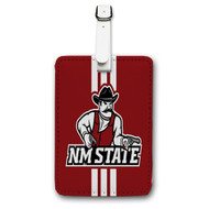 Onyourcases New Mexico State Aggies Custom Luggage Tags Personalized Name PU Leather Luggage Tag With Strap Awesome Top Baggage Hanging Suitcase Bag Tags Name ID Labels Travel Bag Accessories