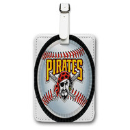Onyourcases Pittsburgh Pirates MLB Custom Luggage Tags Personalized Name PU Leather Luggage Tag With Strap Awesome Top Baggage Hanging Suitcase Bag Tags Name ID Labels Travel Bag Accessories