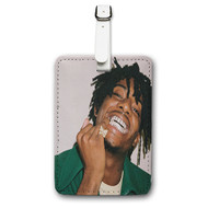 Onyourcases Playboi Carti Custom Luggage Tags Personalized Name PU Leather Luggage Tag With Strap Awesome Top Baggage Hanging Suitcase Bag Tags Name ID Labels Travel Bag Accessories