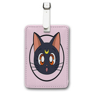 Onyourcases sailor moon luna Custom Luggage Tags Personalized Name PU Leather Luggage Tag With Strap Awesome Top Baggage Hanging Suitcase Bag Tags Name ID Labels Travel Bag Accessories