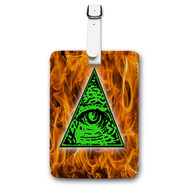 Onyourcases Shane Dawson Illuminati Custom Luggage Tags Personalized Name PU Leather Luggage Tag With Strap Awesome Top Baggage Hanging Suitcase Bag Tags Name ID Labels Travel Bag Accessories