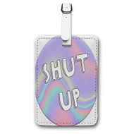 Onyourcases Shut Up Custom Luggage Tags Personalized Name PU Leather Luggage Tag With Strap Awesome Top Baggage Hanging Suitcase Bag Tags Name ID Labels Travel Bag Accessories