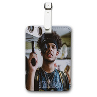 Onyourcases Smokepurpp Custom Luggage Tags Personalized Name PU Leather Luggage Tag With Strap Awesome Top Baggage Hanging Suitcase Bag Tags Name ID Labels Travel Bag Accessories