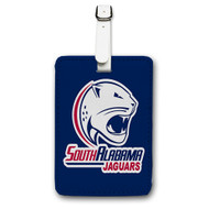 Onyourcases South Alabama Jaguars Custom Luggage Tags Personalized Name PU Leather Luggage Tag With Strap Awesome Top Baggage Hanging Suitcase Bag Tags Name ID Labels Travel Bag Accessories