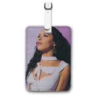 Onyourcases Aaliyah Custom Luggage Tags Personalized Name PU Leather Luggage Tag With Strap Awesome Baggage Top Brand Hanging Suitcase Bag Tags Name ID Labels Travel Bag Accessories