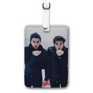 Onyourcases Dolan Twins Custom Luggage Tags Personalized Name PU Leather Luggage Tag With Strap Awesome Baggage Top Brand Hanging Suitcase Bag Tags Name ID Labels Travel Bag Accessories