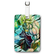 Onyourcases Dragon Ball Z Super Saiyan Broly Custom Luggage Tags Personalized Name PU Leather Luggage Tag With Strap Awesome Baggage Top Brand Hanging Suitcase Bag Tags Name ID Labels Travel Bag Accessories