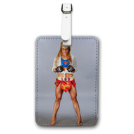 Onyourcases Felice Herrig Super Girl Custom Luggage Tags Personalized Name PU Leather Luggage Tag With Strap Awesome Baggage Top Brand Hanging Suitcase Bag Tags Name ID Labels Travel Bag Accessories