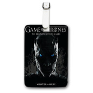 Onyourcases Game of Thrones Winter is Here Custom Luggage Tags Personalized Name PU Leather Luggage Tag With Strap Awesome Baggage Top Brand Hanging Suitcase Bag Tags Name ID Labels Travel Bag Accessories