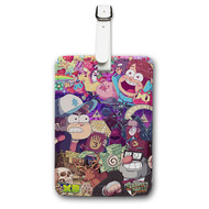 Onyourcases Gravity Falls Custom Luggage Tags Personalized Name PU Leather Luggage Tag With Strap Awesome Baggage Top Brand Hanging Suitcase Bag Tags Name ID Labels Travel Bag Accessories