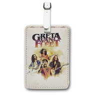 Onyourcases greta van fleet Custom Luggage Tags Personalized Name PU Leather Luggage Tag With Strap Awesome Baggage Top Brand Hanging Suitcase Bag Tags Name ID Labels Travel Bag Accessories