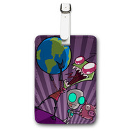Onyourcases Invader ZIM and GIR Custom Luggage Tags Personalized Name PU Leather Luggage Tag With Strap Awesome Baggage Top Brand Hanging Suitcase Bag Tags Name ID Labels Travel Bag Accessories