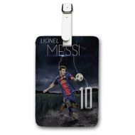 Onyourcases Lionel Messi Custom Luggage Tags Personalized Name PU Leather Luggage Tag With Strap Awesome Baggage Top Brand Hanging Suitcase Bag Tags Name ID Labels Travel Bag Accessories