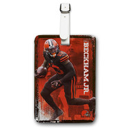 Onyourcases Odell Beckham Jr Cleveland Browns NFL Custom Luggage Tags Personalized Name PU Leather Luggage Tag With Strap Awesome Baggage Top Brand Hanging Suitcase Bag Tags Name ID Labels Travel Bag Accessories