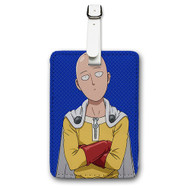 Onyourcases Saitama One Punch Man Custom Luggage Tags Personalized Name PU Leather Luggage Tag With Strap Awesome Baggage Top Brand Hanging Suitcase Bag Tags Name ID Labels Travel Bag Accessories