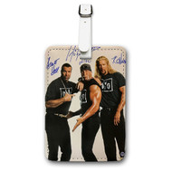 Onyourcases Scott Hall Kevin Nash Hulk Hogan Custom Luggage Tags Personalized Name PU Leather Luggage Tag With Strap Awesome Baggage Top Brand Hanging Suitcase Bag Tags Name ID Labels Travel Bag Accessories