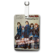 Onyourcases The Melancholy of Haruhi Suzumiya Custom Luggage Tags Personalized Name PU Leather Luggage Tag With Strap Awesome Baggage Top Brand Hanging Suitcase Bag Tags Name ID Labels Travel Bag Accessories