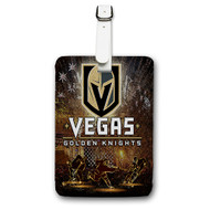 Onyourcases Vegas Golden Knights 2 Custom Luggage Tags Personalized Name PU Leather Luggage Tag With Strap Awesome Baggage Top Brand Hanging Suitcase Bag Tags Name ID Labels Travel Bag Accessories