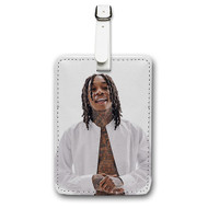 Onyourcases wiz khalifa Custom Luggage Tags Personalized Name PU Leather Luggage Tag With Strap Awesome Baggage Top Brand Hanging Suitcase Bag Tags Name ID Labels Travel Bag Accessories