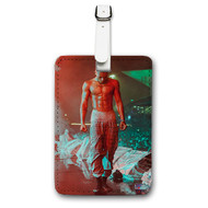 Onyourcases XXXTentacion Concert Custom Luggage Tags Personalized Name PU Leather Luggage Tag With Strap Awesome Baggage Top Brand Hanging Suitcase Bag Tags Name ID Labels Travel Bag Accessories