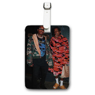 Onyourcases YG and Asap Rocky Custom Luggage Tags Personalized Name PU Leather Luggage Tag With Strap Awesome Baggage Top Brand Hanging Suitcase Bag Tags Name ID Labels Travel Bag Accessories
